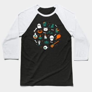 Halloween Pattern Baseball T-Shirt